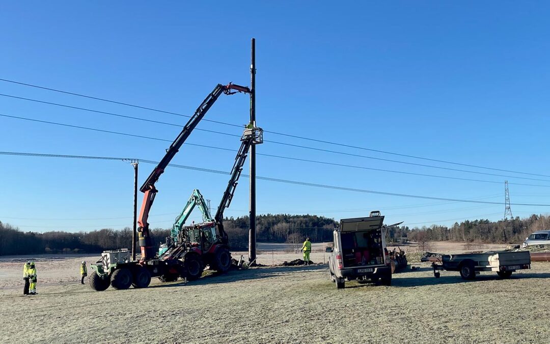 Support to Craftor when installing masts in Sweden